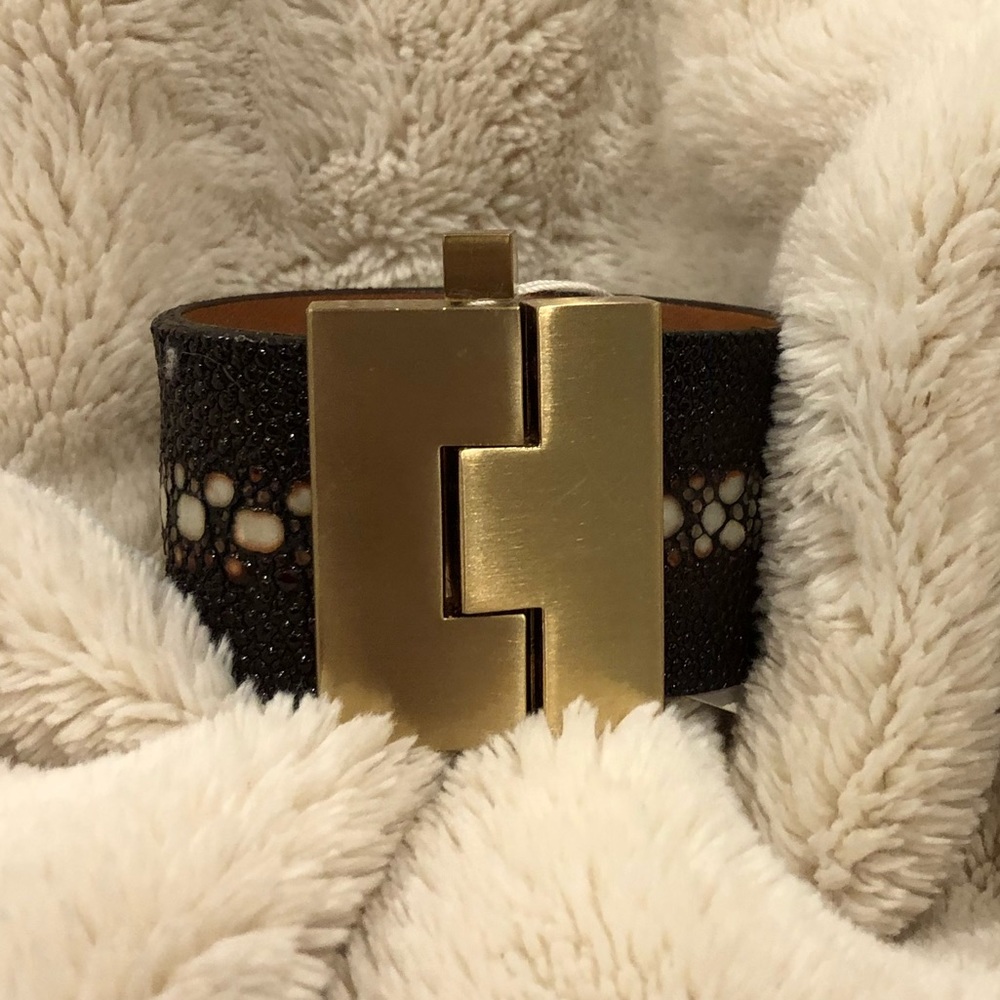 Leighelena cuff bracelet. Authentic stingray.